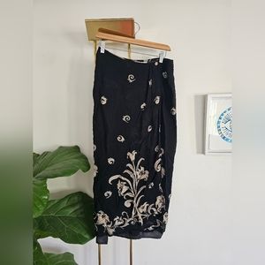 Vintags Lily Print Maxi Skirt